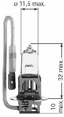 Лампа галогенная H3 12V 55W (112562) Beru 112562