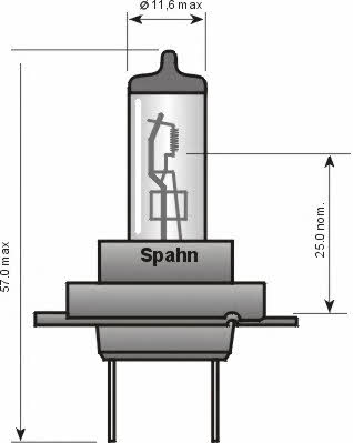 Лампа галогенная H7 12V 55W (57186) Spahn gluhlampen 57186