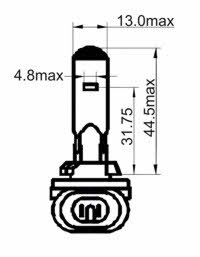 Лампа галогенная H27W2 12V 27W (203027) SCT 203027