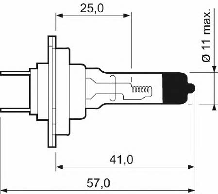 Лампа галогенная H7 12V 55W (032517) Valeo 032517