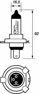 Лампа галогенная H4 12V 6055W (LVEB472) Motorquip LVEB472