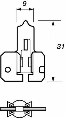 Лампа галогенная H2 24V 70W (VBU480) Motorquip VBU480