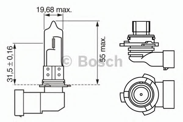 Лампа галогенная Bosch Xenon Blue HB4 12V 51W (1987302155) Bosch 1 987 302 155