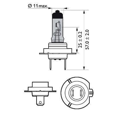 Лампа галогенная Philips BlueVision Ultra H7 12V 55W (12972BVUBW) Philips 12972BVUBW