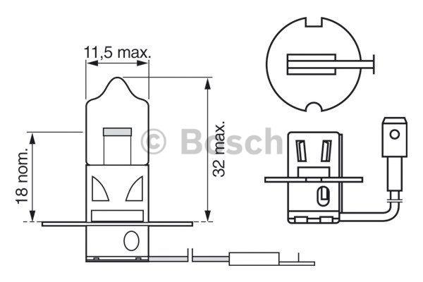 Лампа галогенная Bosch Pure Light H3 12V 55W (1987302031) Bosch 1 987 302 031