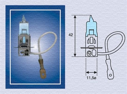 Лампа галогенная H3 12V 55W (002604100000) Magneti marelli 002604100000