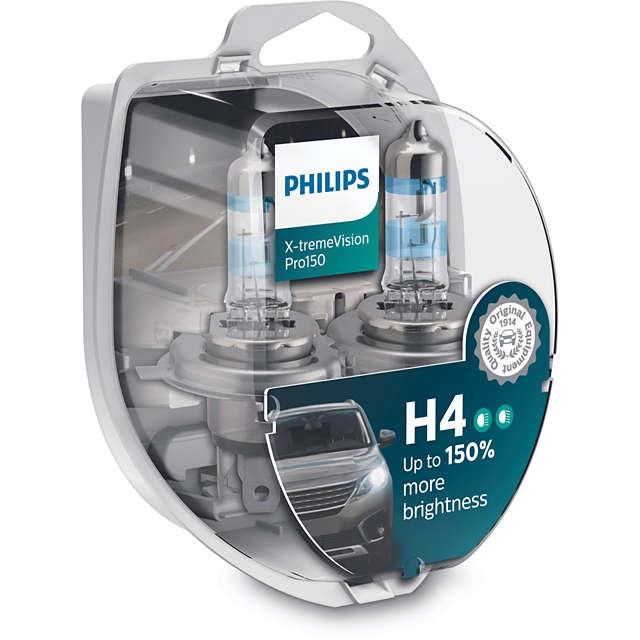 Лампа галогенная Philips X-tremeVision +150% H4 12V 6055W (2 шт.) (12342XVPS2) Philips 12342XVPS2