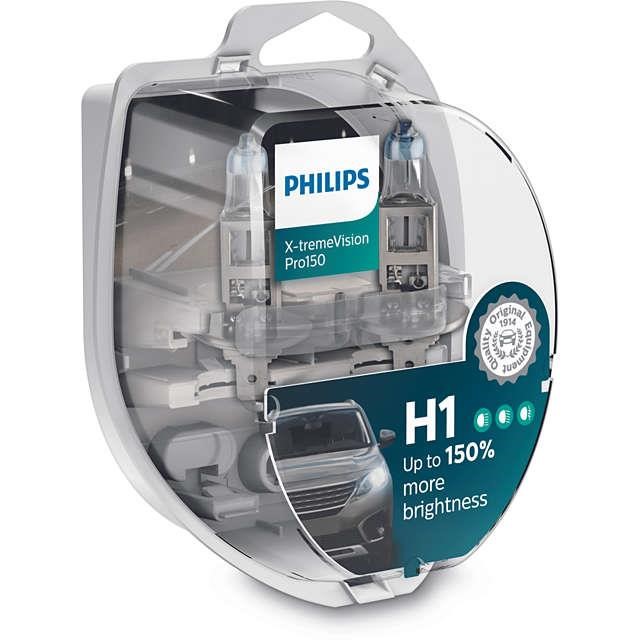 Лампа галогенная Philips X-tremeVision +150% H1 12V 55W (2 шт.) (12258XVPS2) Philips 12258XVPS2