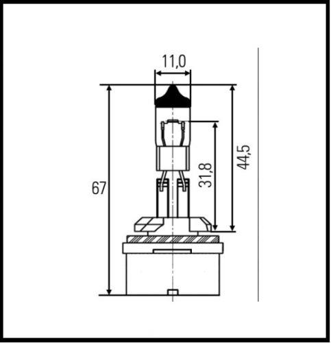 Лампа галогенная Philips Standard H27W1 12V 27W (12059) Philips 12059