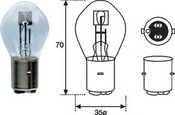 Лампа галогенная Bosch Motorcycle S1 12V 2525W (1987302106) Bosch 1 987 302 106