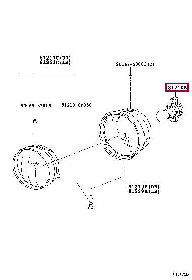 Лампа накаливания (90981WD015) Toyota 90981-WD015