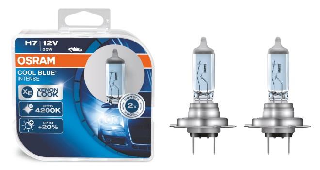 Лампа галогенная Osram Cool Blue Intense +20% H7 12V 55W 4200K (2 шт.) (64210CBIHCB) Osram 64210CBI-HCB