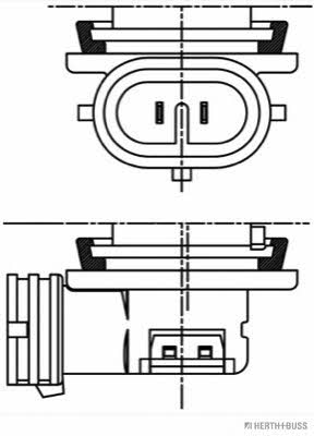 Лампа галогенная H11 24V 70W (89901309) H+B Elparts 89901309