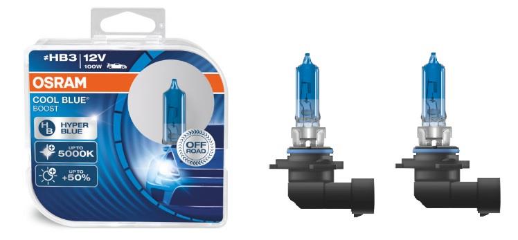 Лампа галогенная Osram Cool Blue Boost +50% HB3 12V 80W 5000K (2 шт.) (69005CBBHCB) Osram 69005CBB-HCB