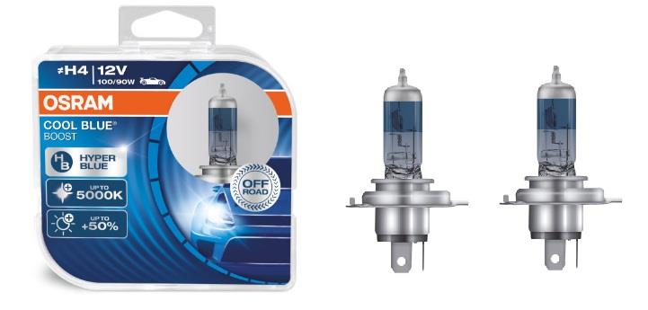 Лампа галогенная Osram Cool Blue Boost H4 12V 10090W (2 шт.) (62193CBBHCB) Osram 62193CBB-HCB