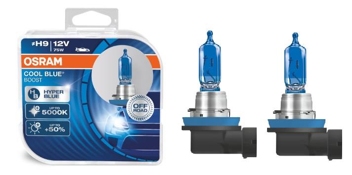 Лампа галогенная Osram Cool Blue Boost H9 12V 75W (2 шт.) (62213CBBHCB) Osram 62213CBB-HCB