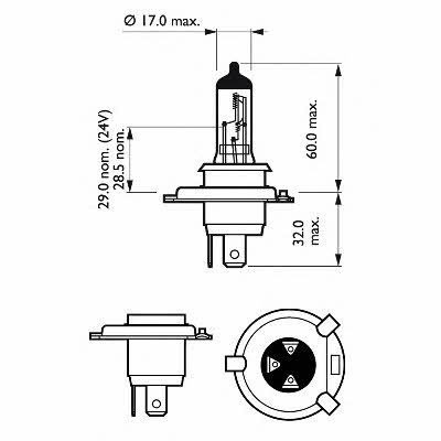 Лампа галогенная Philips Rally H4 12V 10090W (12569RAC1) Philips 12569RAC1