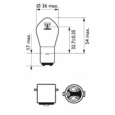 Лампа галогенная S2 12V 3535W (12728BW) Philips 12728BW