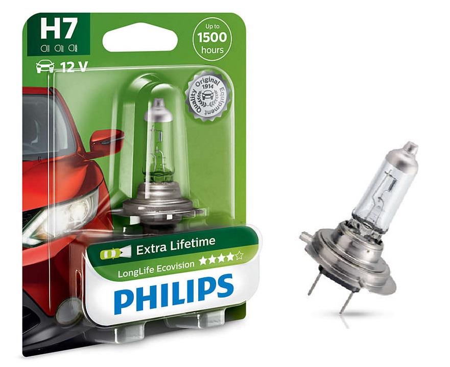 Лампа галогенная Philips LongLife EcoVision H7 12V 55W (12972LLECOB1) Philips 12972LLECOB1