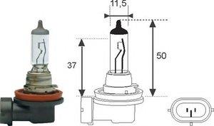 Лампа галогенная H11 12V (H1112) Magneti marelli H11 12