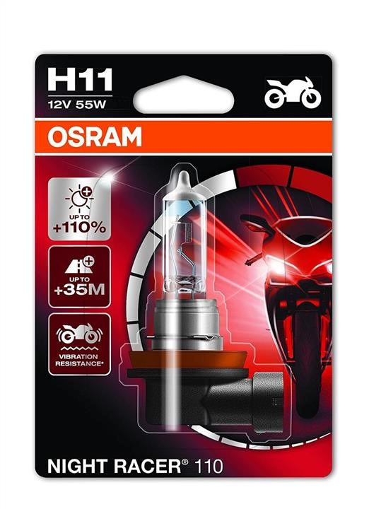 Лампа галогенная Osram Night Racer +50% Moto H11 12V 55W (64211NR501B) Osram 64211NR5-01B