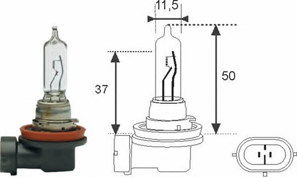 Лампа галогенная H9 12V 65W (002548100000) Magneti marelli 002548100000