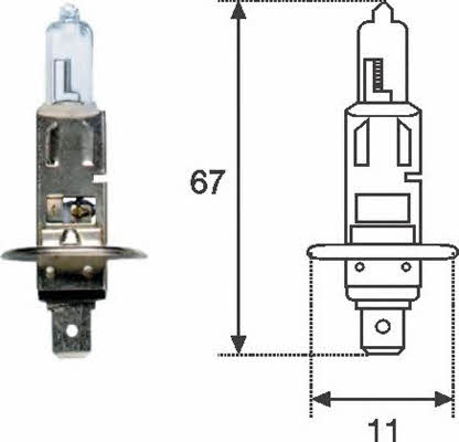 Лампа галогенная H1 12V 55W (002551100000) Magneti marelli 002551100000