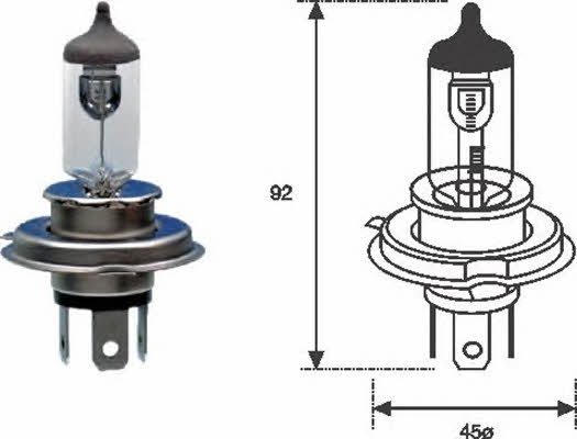 Лампа галогенная H4 12V 6055W (002555100000) Magneti marelli 002555100000