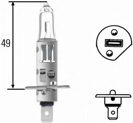 Лампа галогенная H1 12V 55W (8GH002089136) Hella 8GH 002 089-136