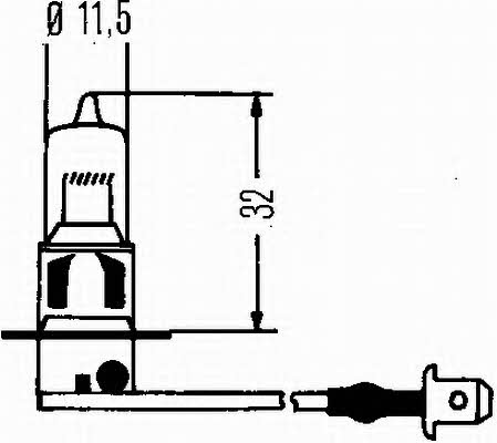 Лампа галогенная H3 12V 55W (8GH002090133) Hella 8GH 002 090-133