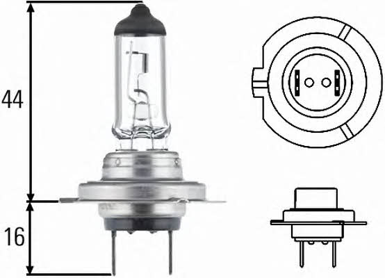 Лампа галогенная H7 12V 55W (8GH007157186) Hella 8GH 007 157-186