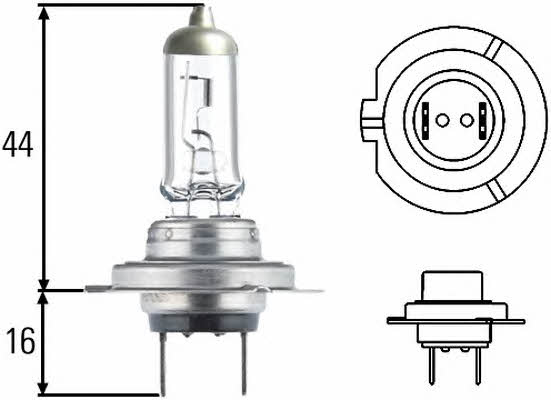 Лампа галогенная H7 12V 55W (8GH007157558) Hella 8GH 007 157-558