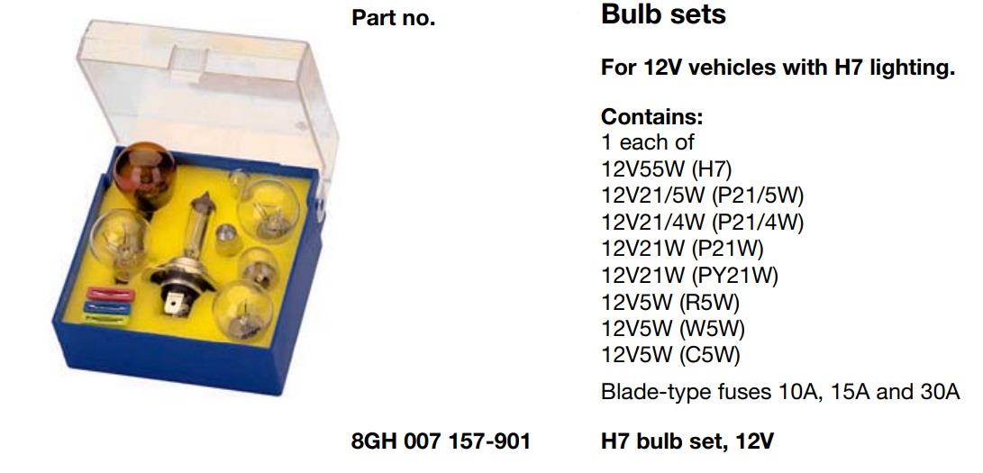 Набор запасных ламп H7 12V (8GH007157901) Hella 8GH 007 157-901