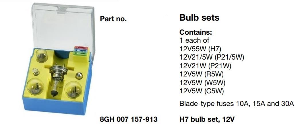 Набор запасных ламп H7 12V (8GH007157913) Hella 8GH 007 157-913