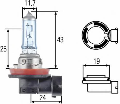 Лампа галогенная H8 12V 35W (8GH008356121) Hella 8GH 008 356-121