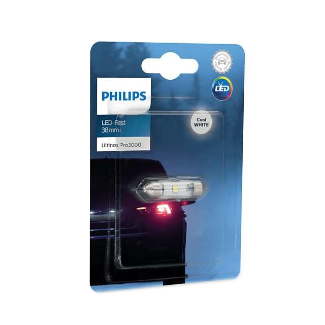 Лампа светодиодная Philips Ultinon Pro3000 C5W 12V W0,6 Festoon 38 SV8,5 6000K (11854U30CWB1) Philips 11854U30CWB1