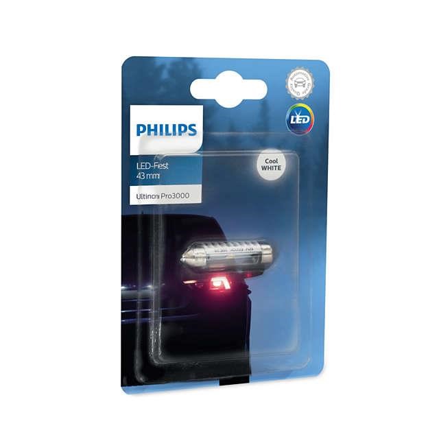 Лампа светодиодная Philips Ultinon Pro3000 C5W 12V W0,6 Festoon 43 SV8,5 6000K (11864U30CWB1) Philips 11864U30CWB1