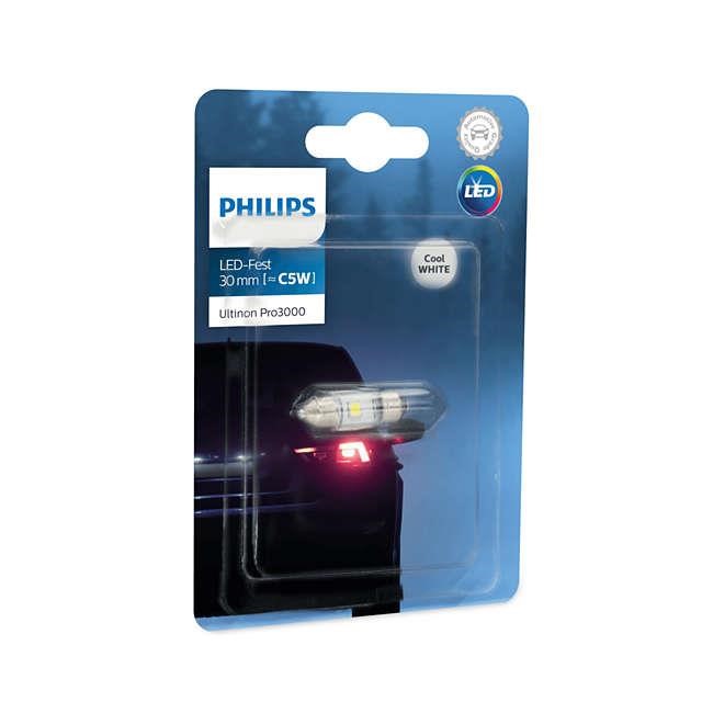 Лампа светодиодная Philips Ultinon Pro3000 C5W 12V W0,6 Festoon 30 SV8,5 6000K (11860U30CWB1) Philips 11860U30CWB1