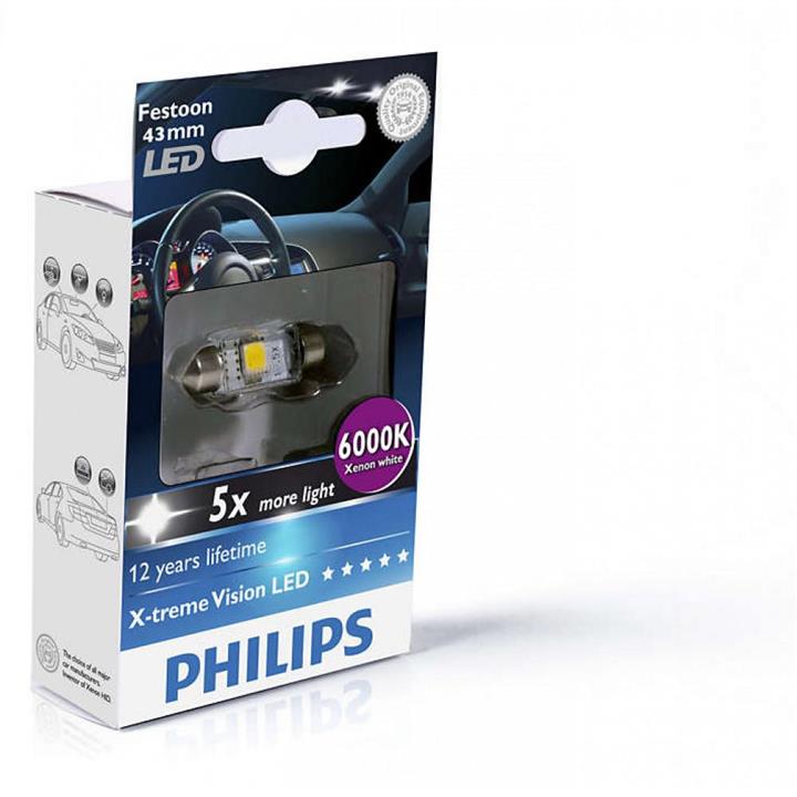 Лампа светодиодная Philips BlueVision LED Festoon 43 12V SV8,5 (129466000KX1) Philips 129466000KX1