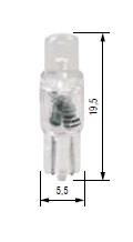 Лампа светодиодная T05 12V W2x4,6d (3998I) BOSMA 3998I