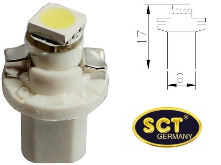 Лампа светодиодная BAX 12V B8,5d (210315) SCT 210315