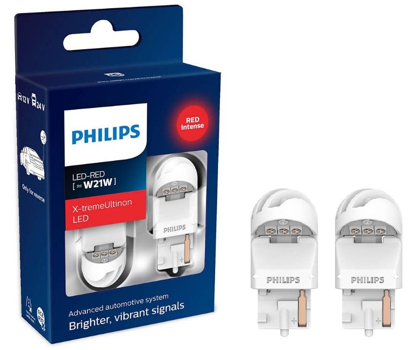 Лампа светодиодная Philips X-tremeUltinon LED gen2 W21W 1224V W3x16d RED (2 шт.) (11065XURX2) Philips 11065XURX2