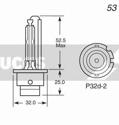 Лампа ксеноновая D2S 85V 35W (LLD2S) Lucas Electrical LLD2S