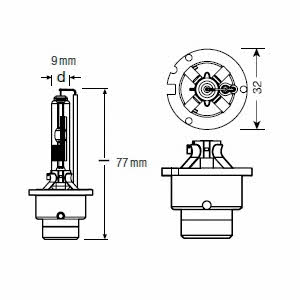 Лампа ксеноновая Osram D2R 85V 35W (66250CB) Osram 66250CB