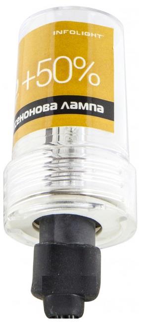 Лампа ксеноновая Infolight +50% H1 12V 35W (Н16К50) Infolight Н1 6К+50%