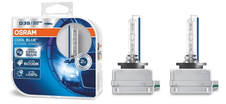 Лампа ксеноновая Osram Xenarc Cool Blue Intense +20% D3S 42V 35W 6000K (2 шт.) (66340CBIHCB) Osram 66340CBI-HCB