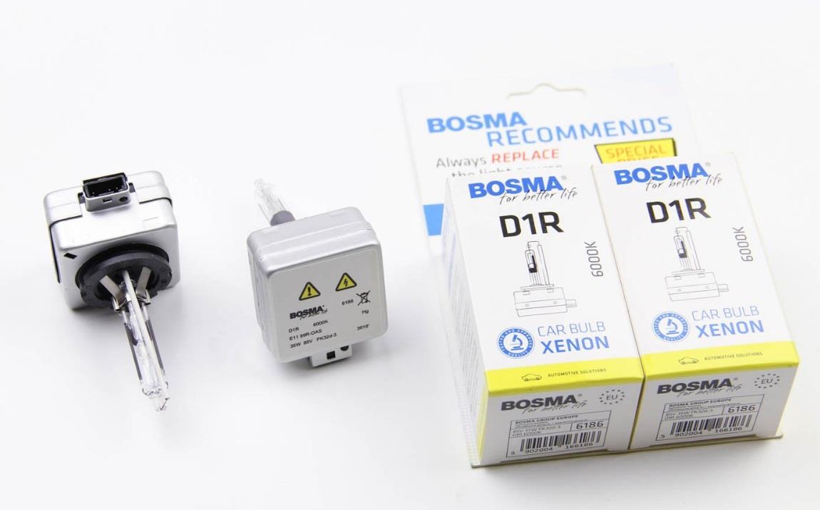 Лампа ксеноновая BOSMA D1R 85V 35W 6000K (2 шт.) (6186D) BOSMA 6186D
