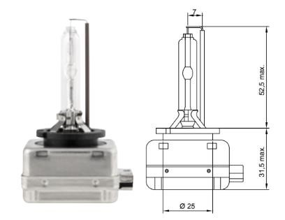 Лампа ксеноновая D1S 85V 35W (B21015) Tesla B21015