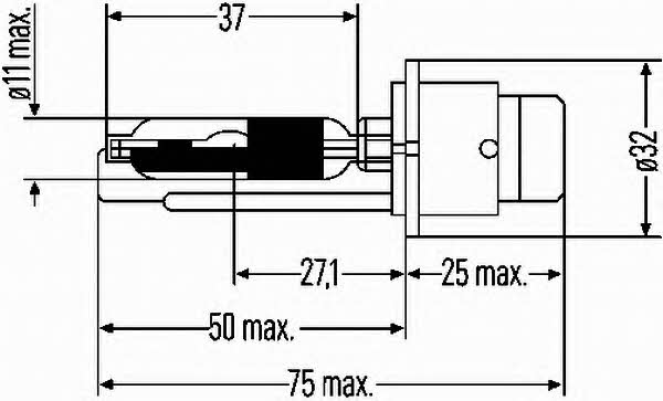 Лампа ксеноновая D2R 1224V 35W (8GS007001121) Hella 8GS 007 001-121