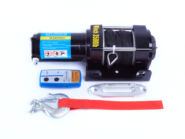 Лебедка электрическая 12V Electric Winch 3500lbs  1587 кг кевларовый трос